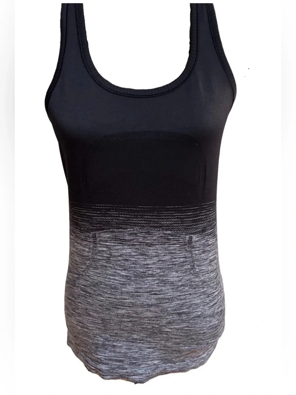 Black And Grey Lululemon Swiftly Tech Racerback Tank Top Size 8